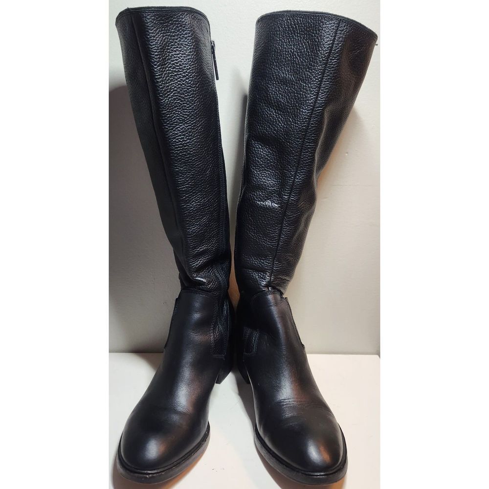 Donald Pliner Tall "Envy" Pebbled Leather Boots, Women's Size 9.5